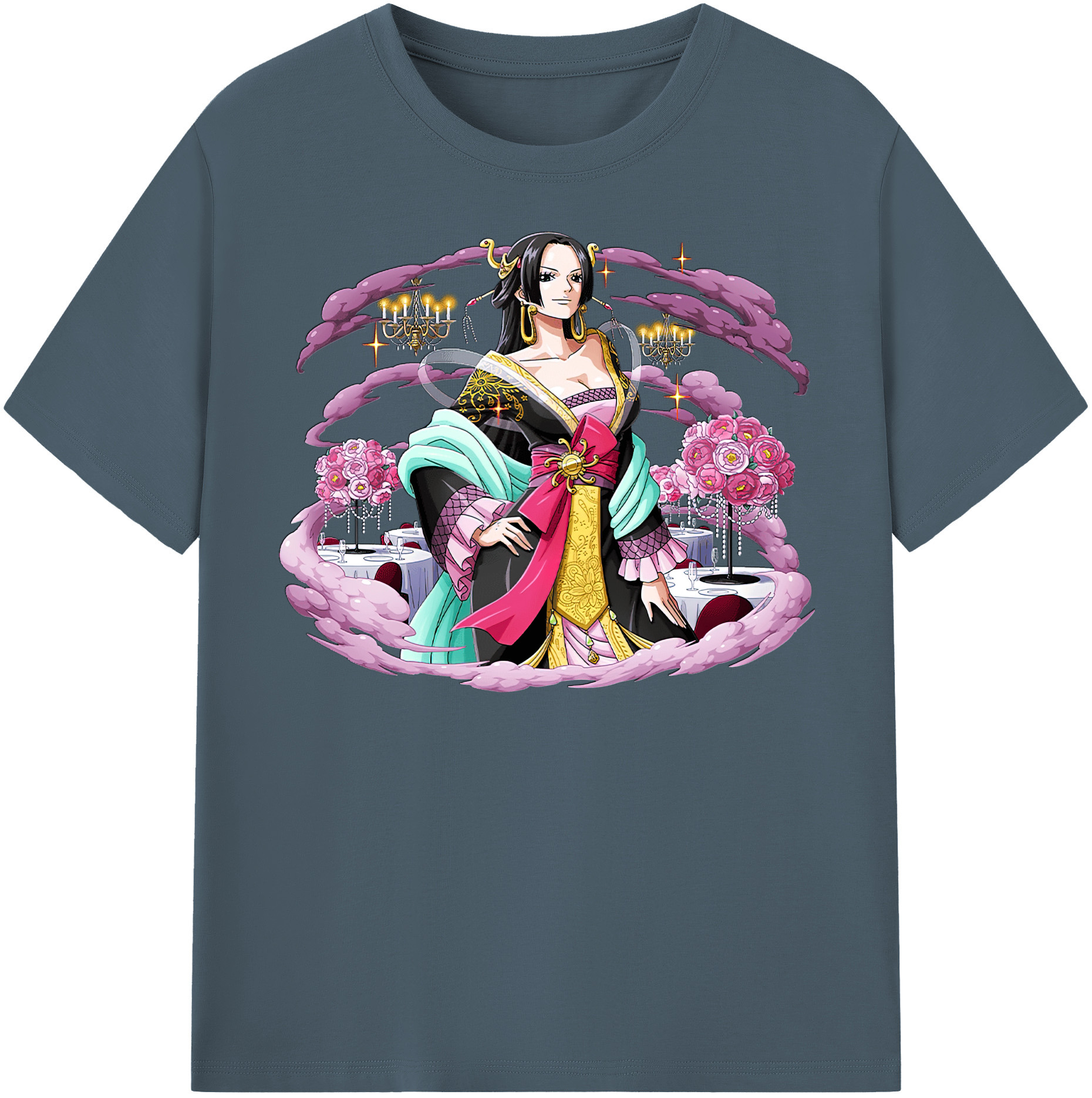 ワンピース ボア・ハンコック ONE PIECE Boa·Hancock 綿100％半袖Tシャツ（フロントプリント）